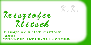 krisztofer klitsch business card